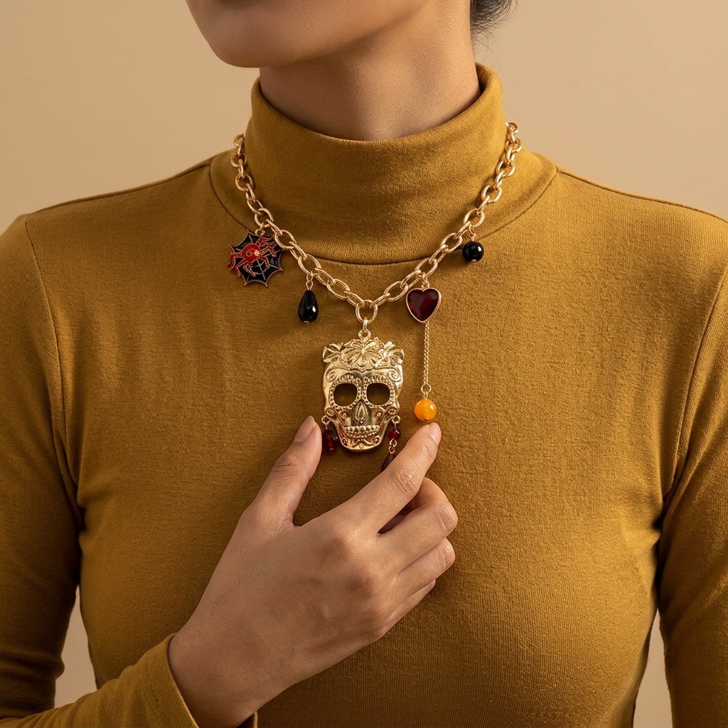 Women's Elegant Halloween Necklace, Stylish Gift